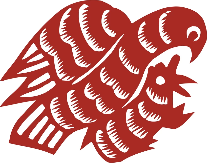 中国风中式传统喜庆民俗人物动物窗花剪纸插画边框AI矢量PNG素材【584】
